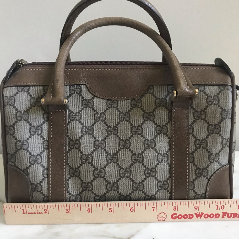GUCCI Auth VTG GG monogram bag from Italy